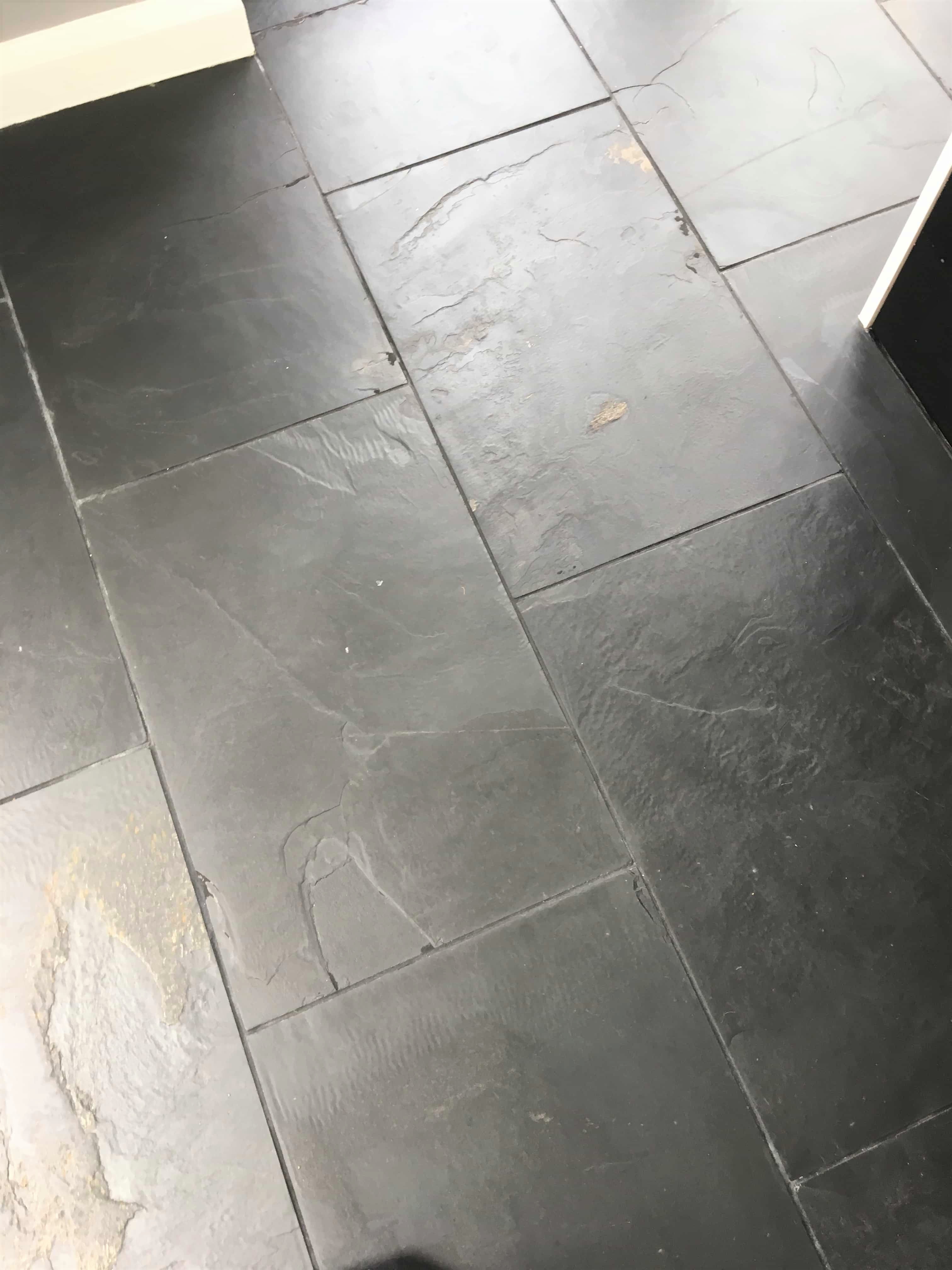 Slate Tiled Floor Hampton After Cleaning