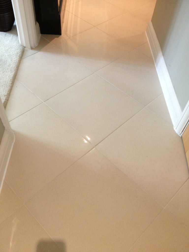 Porcelain and Grout After Cleaning