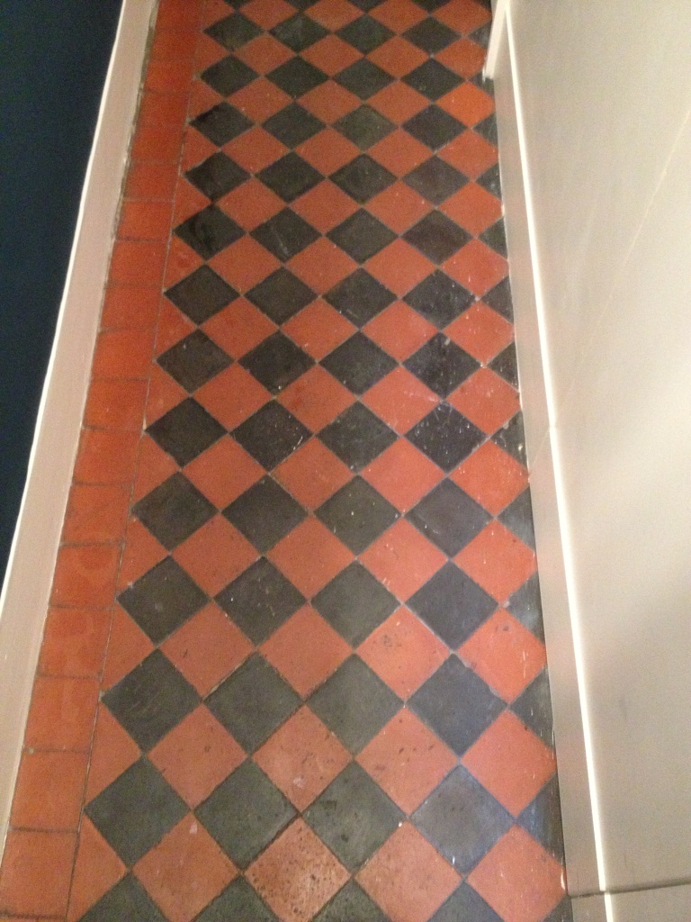 Edwardian Hallway Floor Teddington before cleaning
