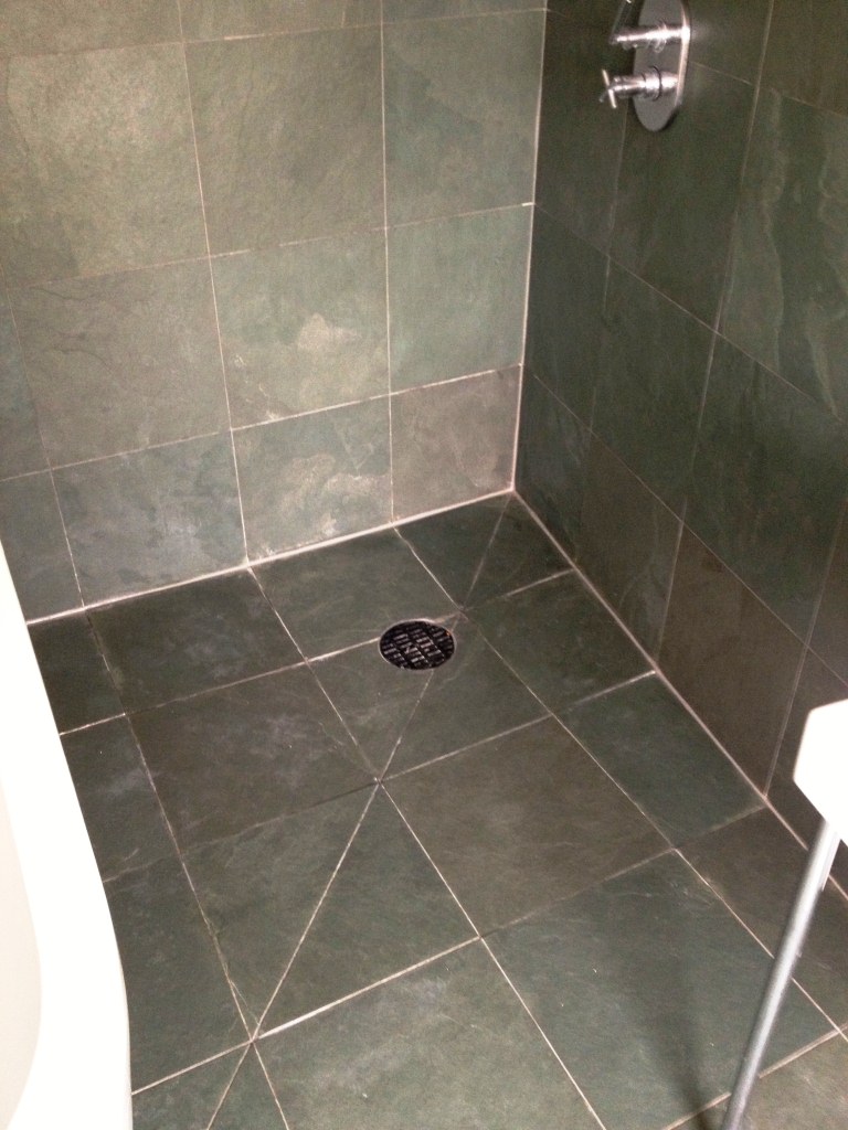 Slate Shower After Cleaning