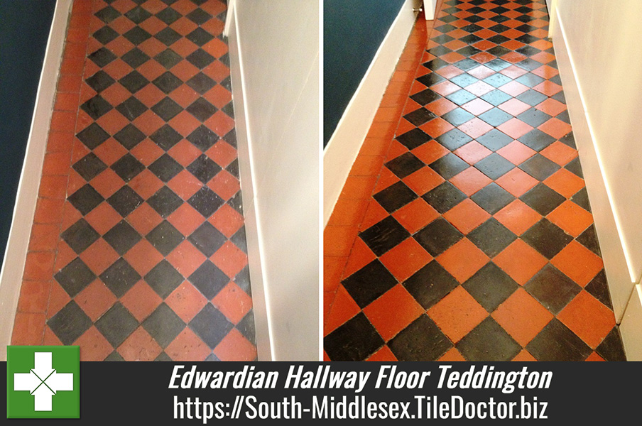 Cleaning an Edwardian Hallway Floor in Teddington