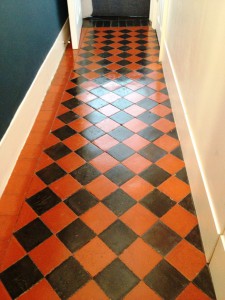 Edwardian Hallway Floor Teddington after cleaning