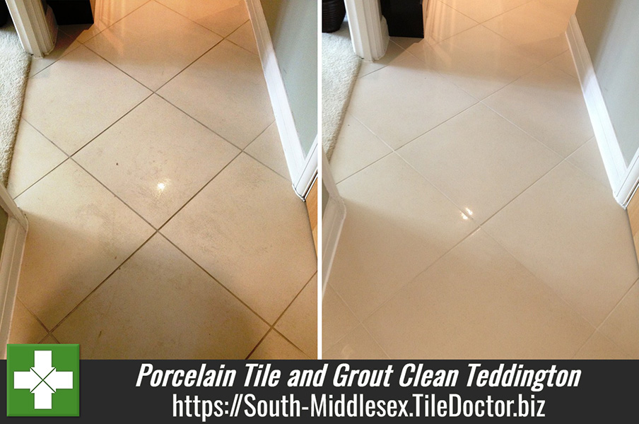 Porcelain Tile and Grout Clean in Teddington