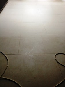 Porcelain Tiled Floor in Hampton Acid Scrubbed