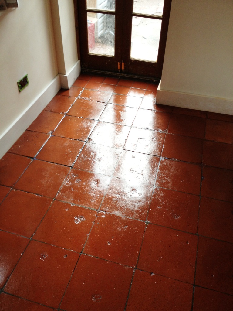 Terracotta Tiles in Shepperton Coach House After Restoration