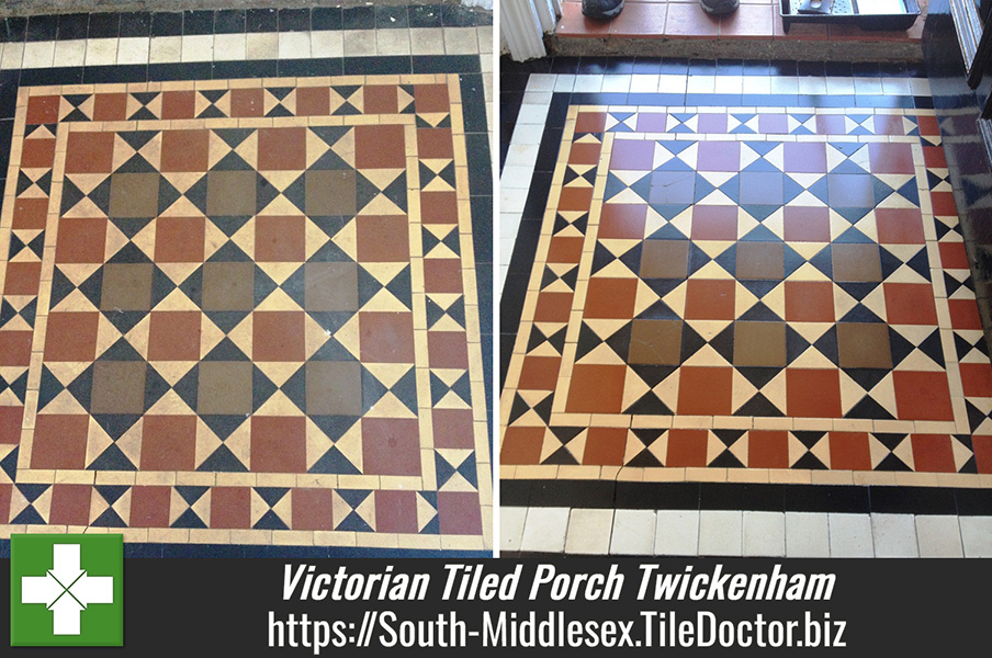 Victorian Tiled Porch cleaned in Twickenham
