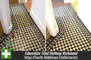 Edwardian Tiled Hallway Cleaned and Sealed in Richmond