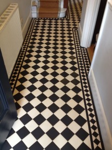 Edwardian style tiled floor twickenham after sealing