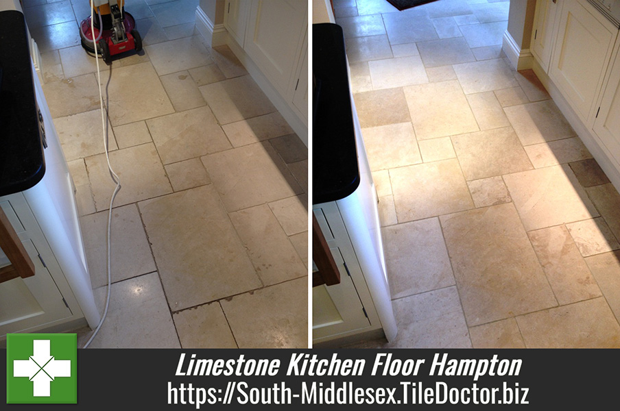 Limestone Kitchen Floor Cleaning in Hampton