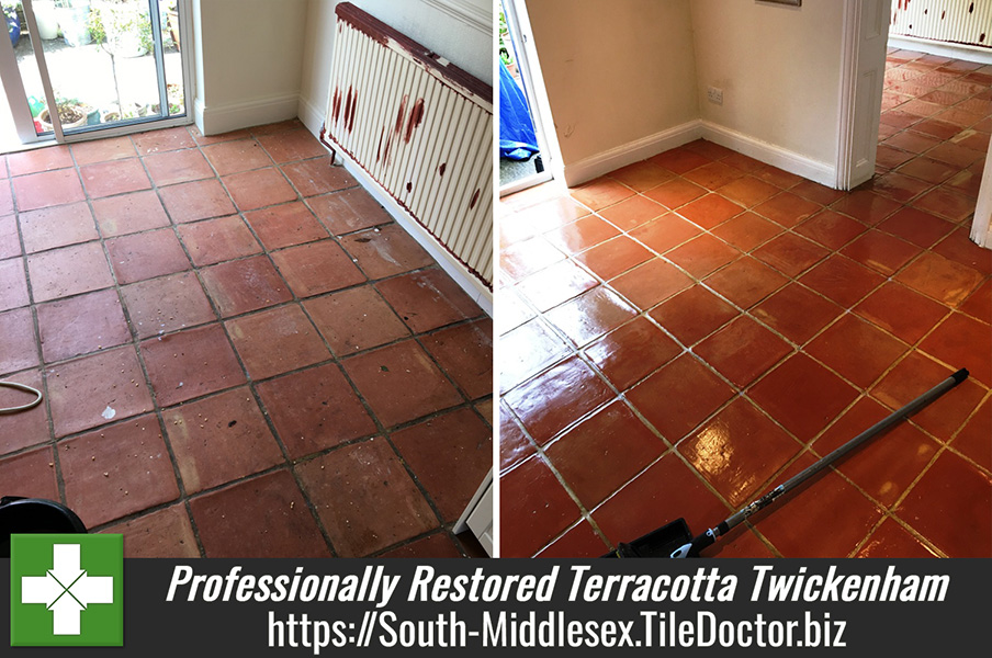 Badly Maintained Terracotta Professionally Restored in Twickenham