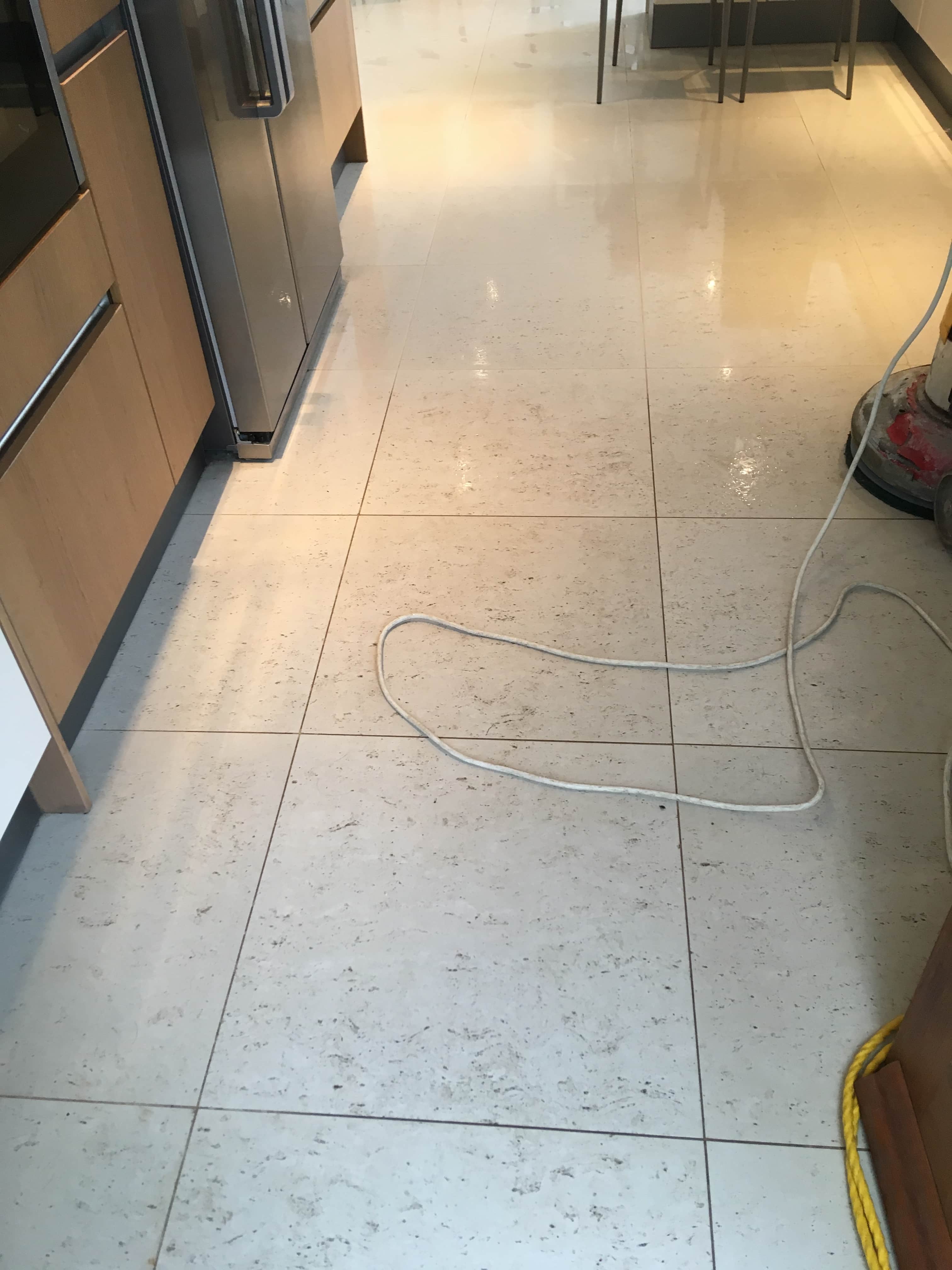 Porcelain Tiled Floor During Cleaning Twickenham