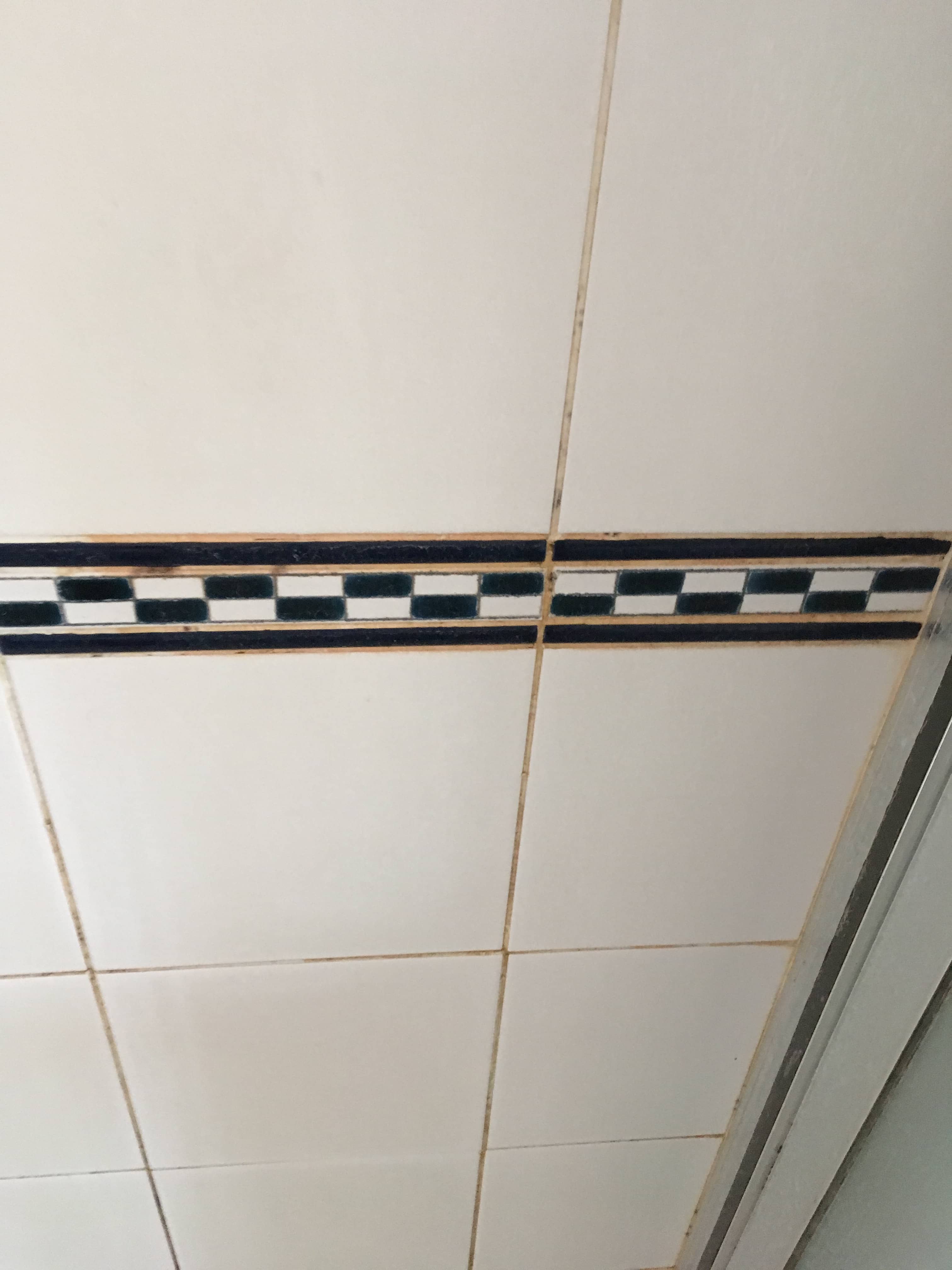 Ceramic Tiled Shower Cubicle Before Cleaning Shepperton