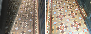 Victorian Tiled Hallway Before After Cleaning Hampton