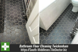 Encaustic Cement Floor Tile Grout Before After Renovation Twickenham